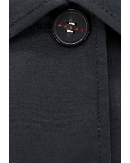 Marni Blue Sleeveless Single-Breasted Coat