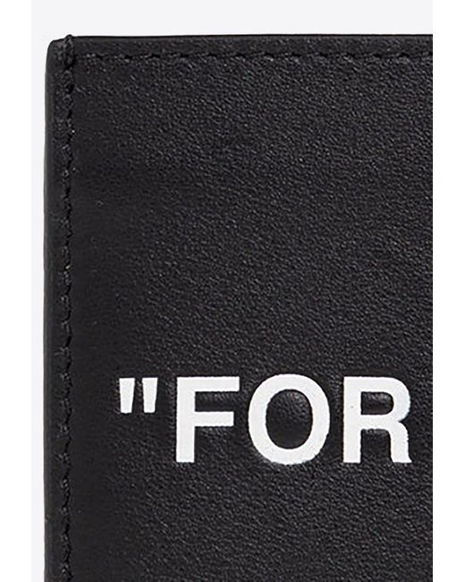 Off-White c/o Virgil Abloh White Quote Leather Cardholder for men
