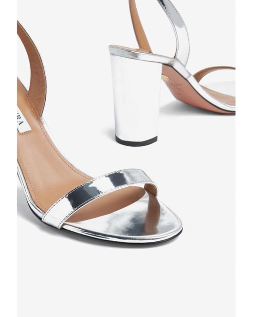 Nude Clear Strap Block Heel Sandal