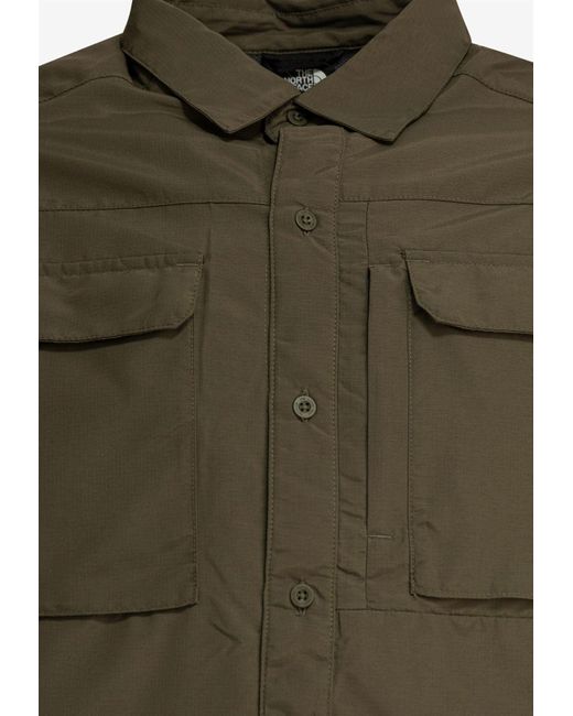 The North Face Green Sequoia Button-Up Shirt for men