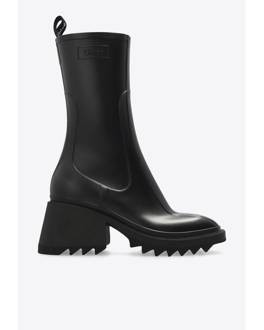 Chloé Black Betty 70 Mid-Calf Rain Boots