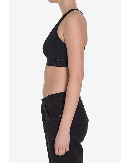 インナー・ルームウェアその他 BALENCIAGA Black Tech Jersey Balenciaga X Under Armour?? Bra Balenciaga Tech Jersey X Under Armourâ Bra in Black | Lyst