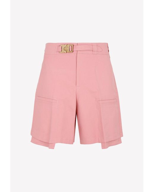 Dior Cargo Bermuda Shorts With Cd Belt in Pink for Men | Lyst