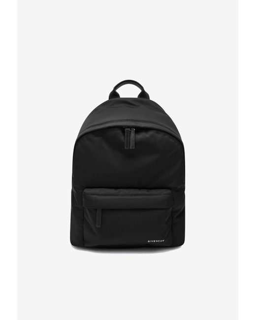 Givenchy Black Essential U Logo Backpack for men