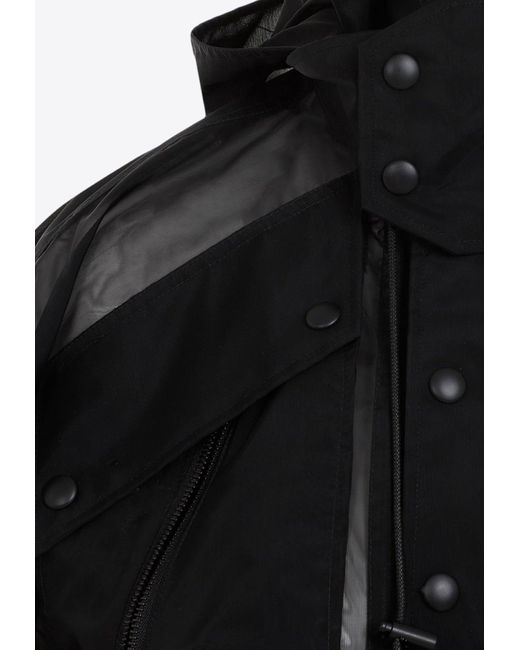 Mugler Black Hooded Jacket
