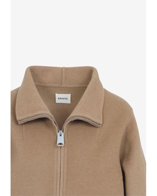 Khaite Natural Garret Zip-Up Jacket