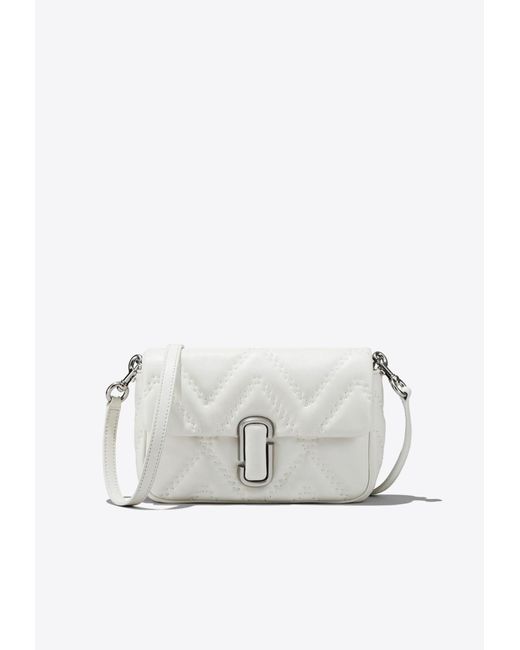 Marc Jacobs White The J Marc Quilted Leather Crossbody Bag