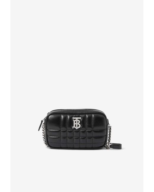 Burberry Black Mini Lola Quilted Leather Camera Bag