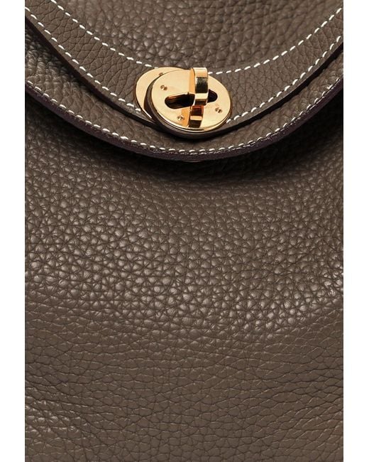 Hermès - Hermès Lindy 26 Taurillon Clemence Leather Handbag-Etoupe Gold Hardware