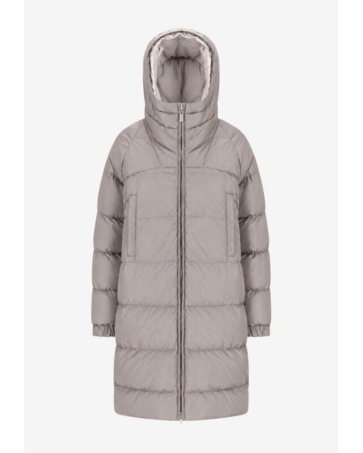 Max Mara Gray Sophie Quilted Down Jacket