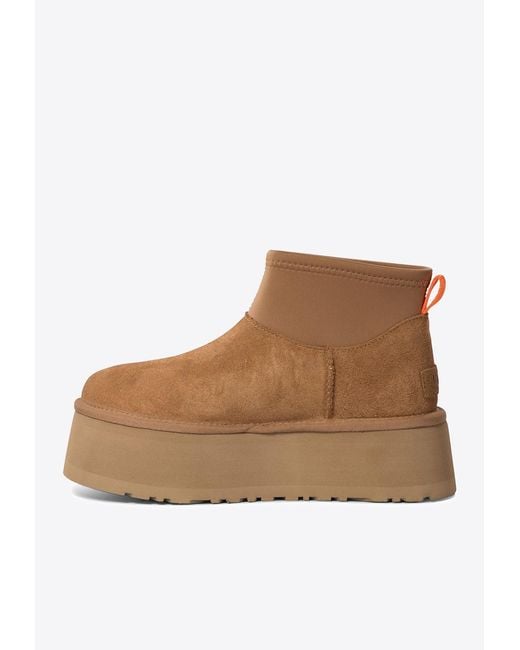Ugg Brown Classic Mini Dipper Platform Boots