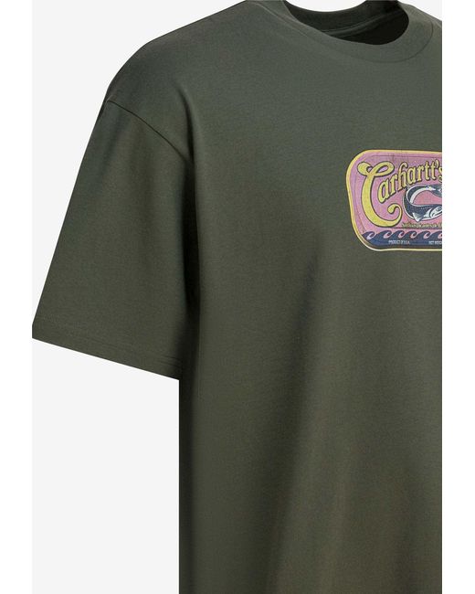 Carhartt Green Sardinas Printed T-Shirt for men