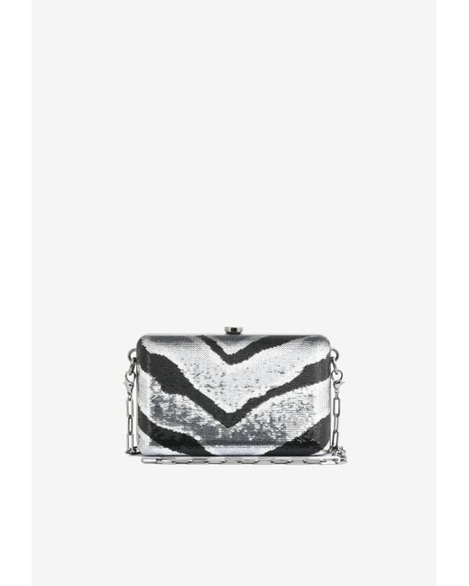Tom Ford Metallic Mini Tf Crystal-Embellished Box Clutch With Dual Straps