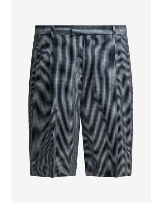 Givenchy Gray Checked Bermuda Shorts for men