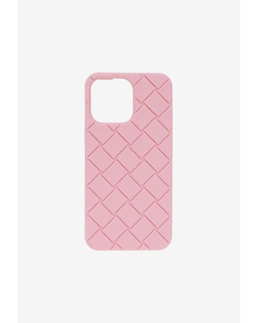 Bottega Veneta Pink Iphone 14 Pro Max Silicon Case for men