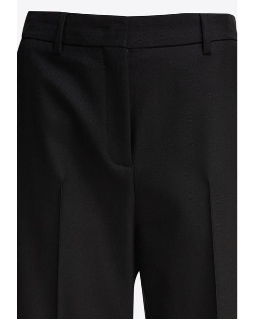Valentino Black Wool Tailored Pants