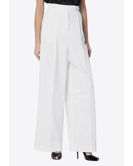 Givenchy White Tailored Pleated Pants