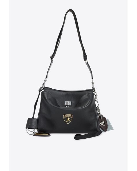 Balenciaga Black X Automobili Lamborghini Small Rodeo Messenger Bag for men