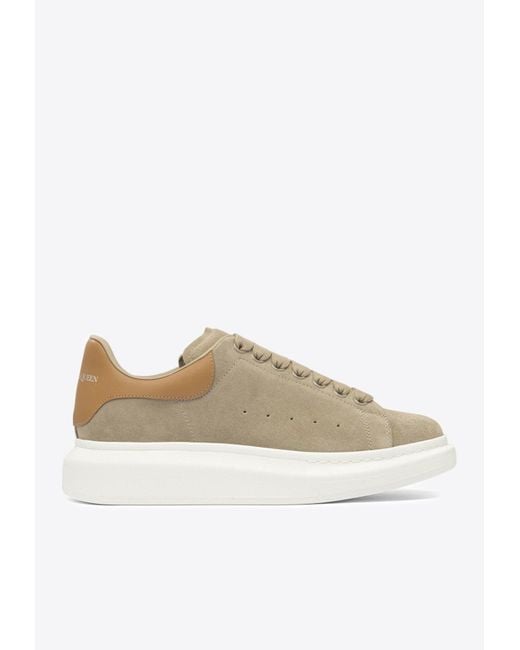 Alexander McQueen Natural Oversized Suede Sneakers for men
