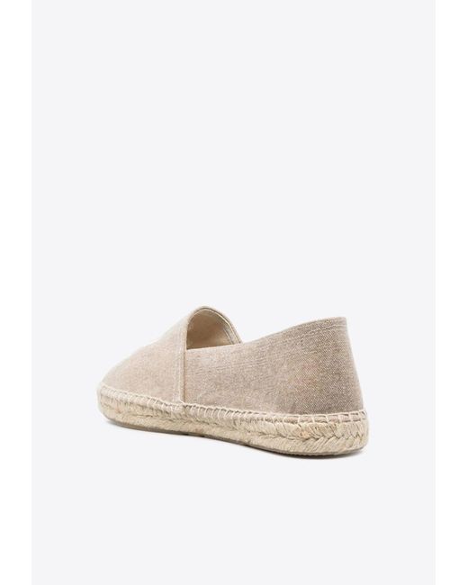 Isabel Marant White Canae Logo Embroidered Espadrilles