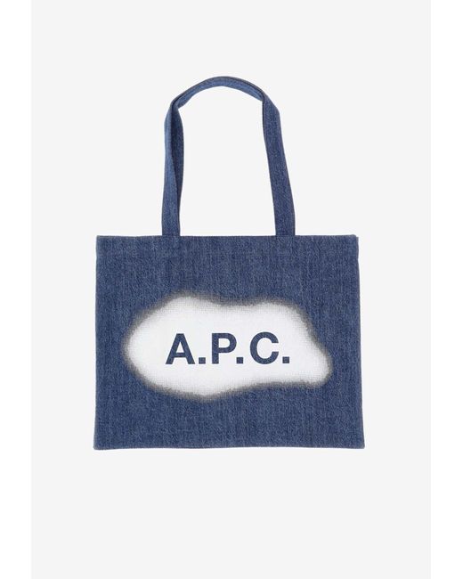 A.P.C. Blue Diane Denim Tote Bag