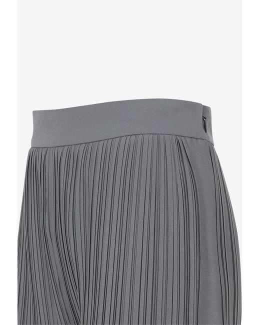 Lanvin Blue Pleated Straight-Leg Pants