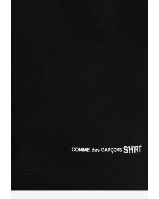 Comme des Garçons Black Logo-Printed Crewneck T-Shirt for men