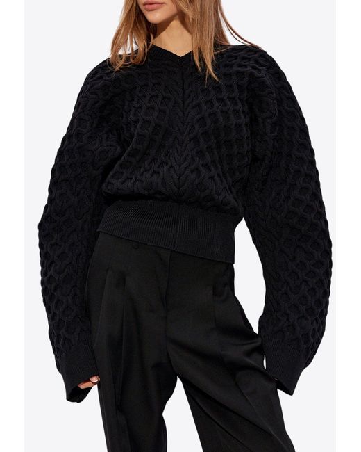 Jacquemus Blue Knitted Oversized Sweater