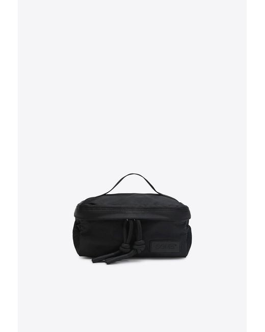 Rag & Bone Black Logo-Patch Pouch Bag for men