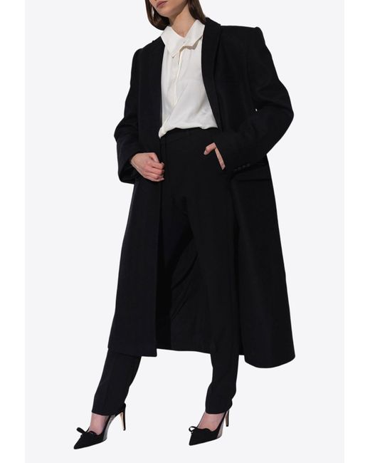 Emporio Armani Black Decorative Collar Long-Sleeved Shirt