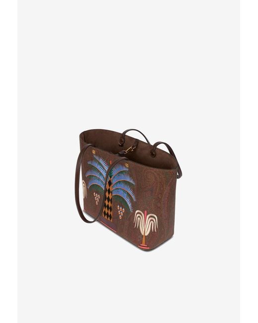 Etro White X Agostino Lacurci Medium Essential Embroidered Tote Bag