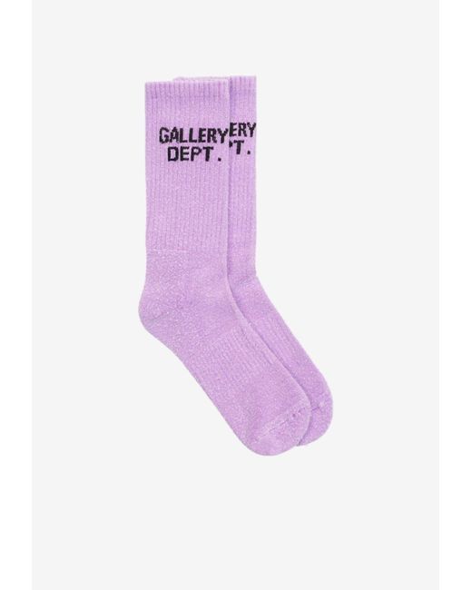 GALLERY DEPT. Pink Clean Logo Socks for men