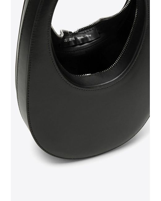 Coperni Black Mini Swipe Oval-Shaped Hobo Bag