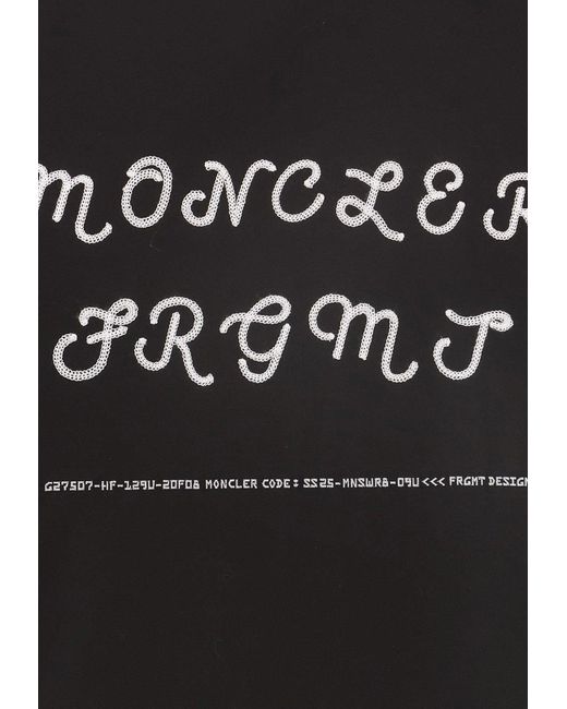 Moncler Genius Black Logo-Patched Bomber Jacket for men