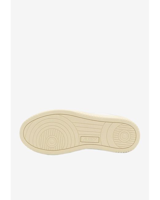 Autry White Medalist Low-Top Sneakers for men