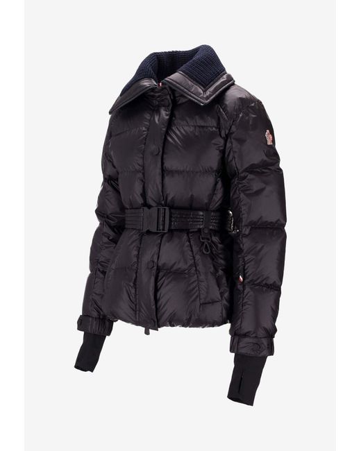 Moncler Blue Bataillouse Belted Padded Jacket