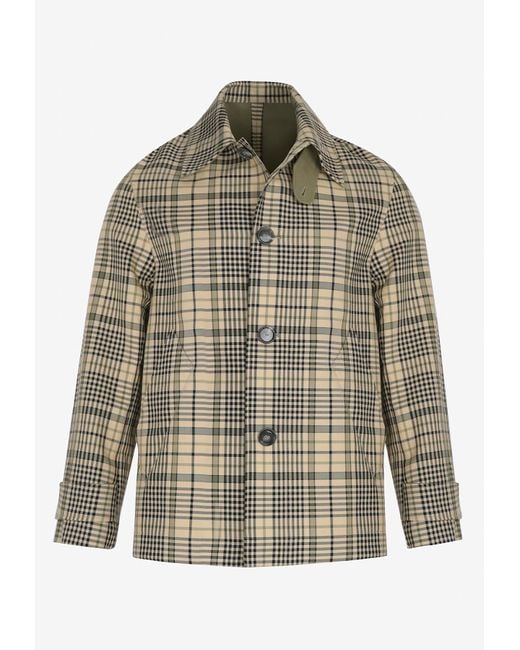 AMI Multicolor Glen Check Buttoned Jacket for men