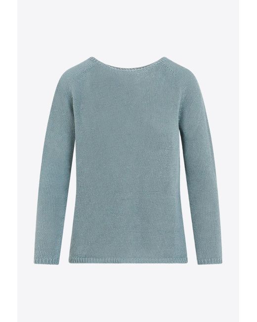 Max Mara Blue Giolino Knitted Sweater