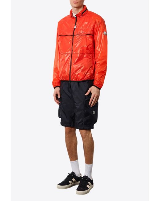 Moncler Genius Orange Zip-Up Lightweight Jacket for men