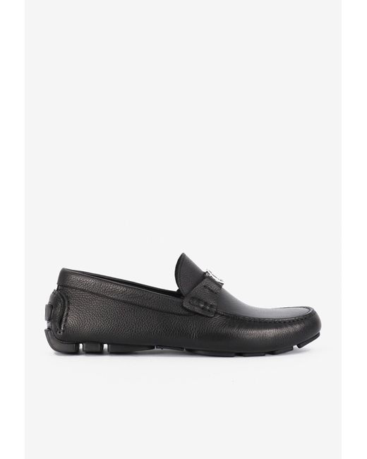 Dior Odeon Loafers In Grained Leather in Black for Men | Lyst UK