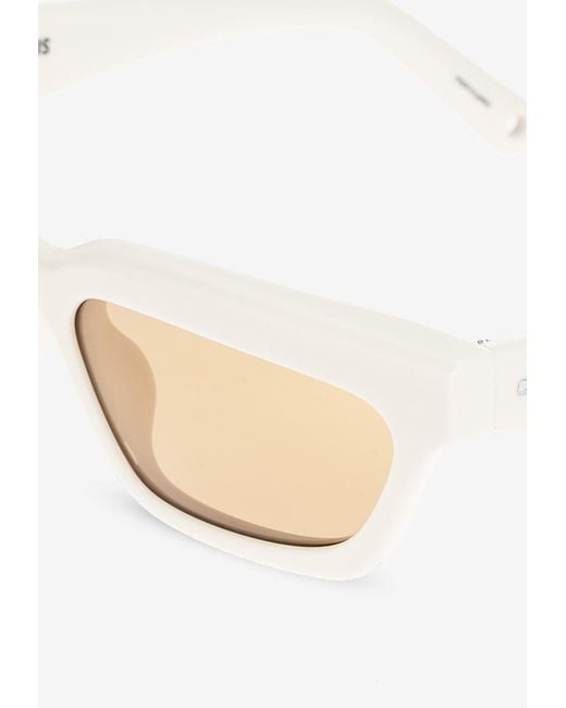 Jacquemus Natural Salon Rectangular Sunglasses