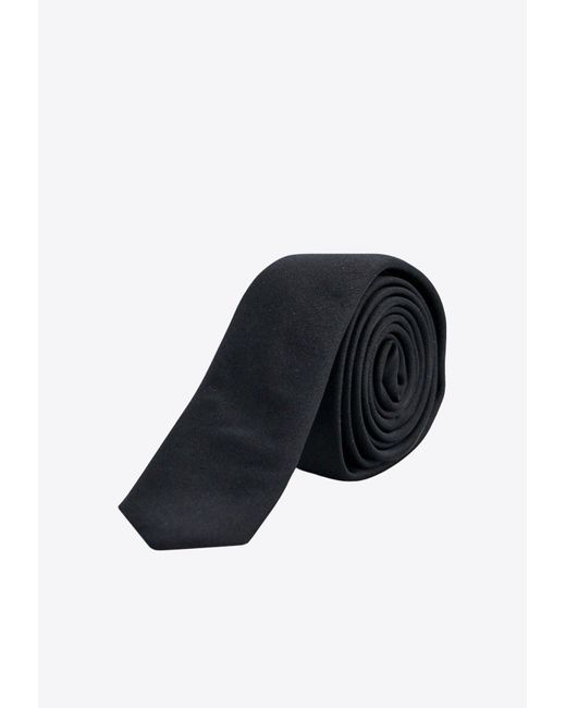 Dolce & Gabbana Black Pointed Tip Silk Tie for men