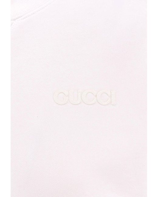 Gucci Blue Embossed Logo Boxy T-Shirt