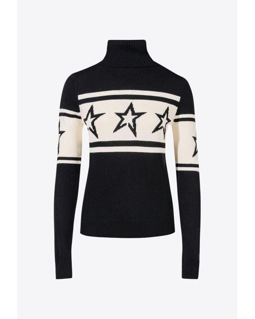 Perfect Moment Black Chopper Wool Turtleneck Sweater