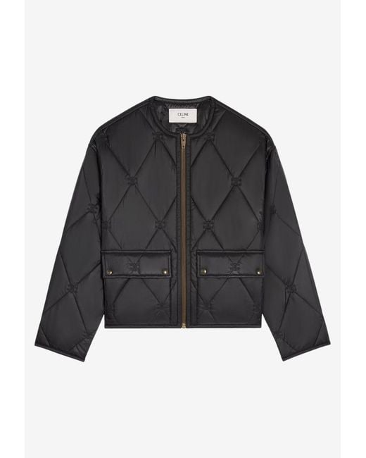 Céline Black Quilted Zip Jacket