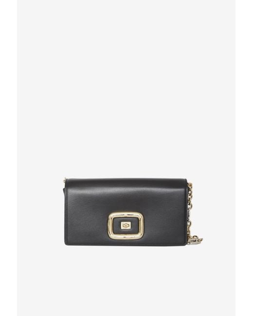 Roger Vivier White Viv' Choc Shoulder Bag