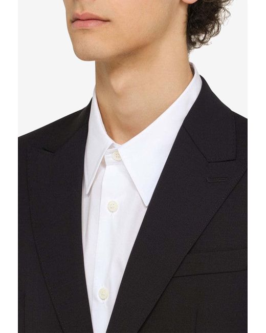 DSquared² Black Single-Breasted Wool Suit for men