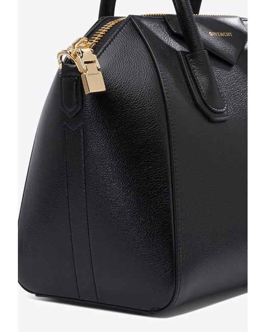 Givenchy Black Small Antigona Leather Top Handle Bag