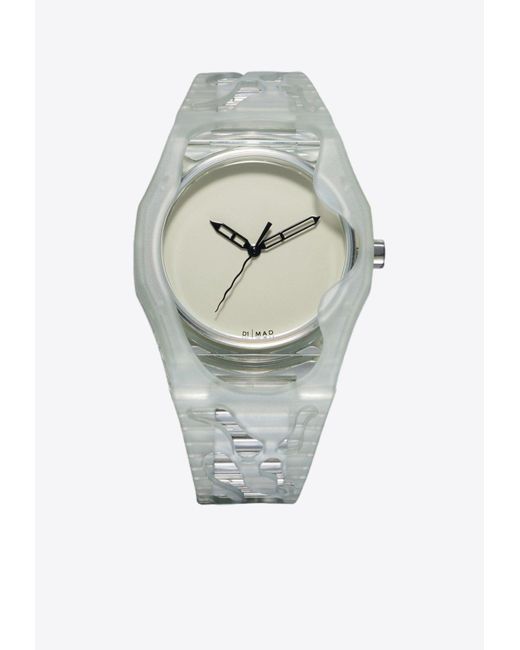 D1 Milano Gray X Mad Soul Transparent Watch for men