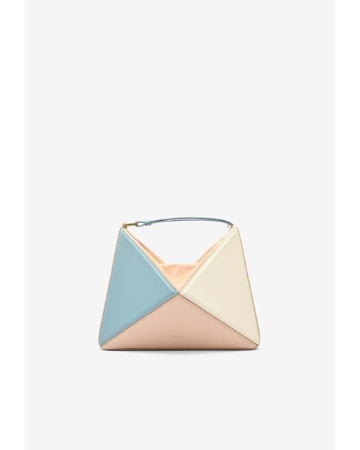 Mlouye White Flex Origami Shoulder Bag